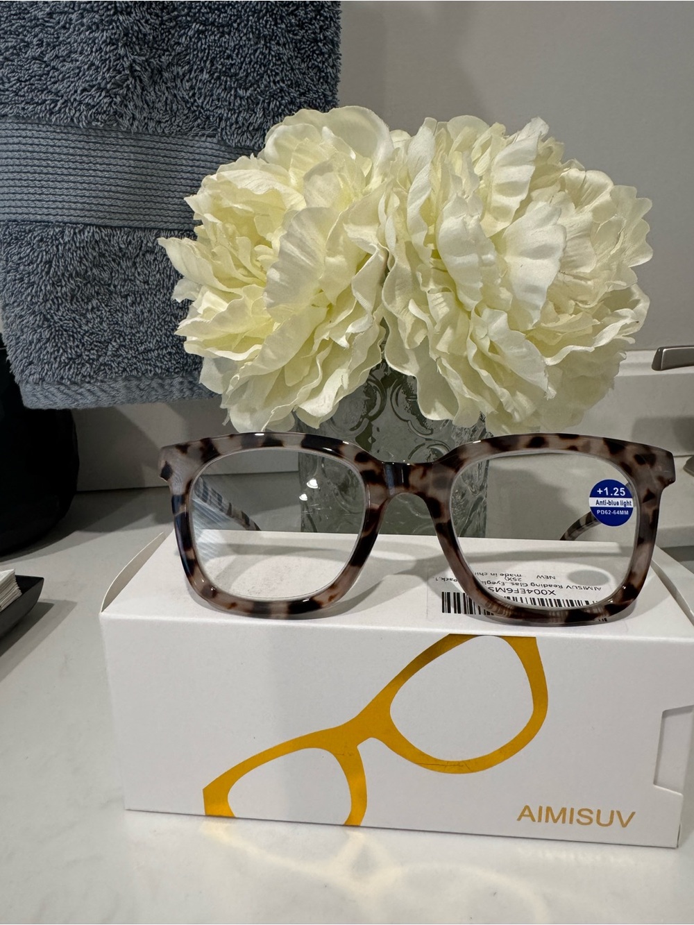 Women's Tortoiseshell Blue Light Reading Glasses (+1.25)